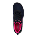 Navy-Hot Pink - Lifestyle - Skechers Womens-Ladies Bountiful Quick Path Plain Trainers