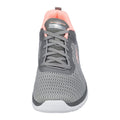 Grey-Coral - Lifestyle - Skechers Womens-Ladies Bountiful Quick Path Plain Trainers