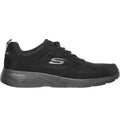 Black - Side - Skechers Mens Dynamight 2.0 Action Leather Memory Foam Lace Up Trainers