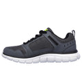 Charcoal-Black - Back - Skechers Mens Track Knockhill Action Leather Trainers