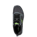 Charcoal-Black - Side - Skechers Mens Track Knockhill Action Leather Trainers