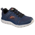 Navy-Orange - Front - Skechers Mens Track Knockhill Action Leather Trainers