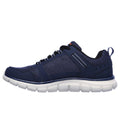 Navy-Orange - Back - Skechers Mens Track Knockhill Action Leather Trainers