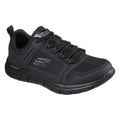 Black - Front - Skechers Mens Track Knockhill Action Leather Trainers