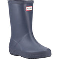 Navy - Front - Hunter Childrens-Kids First Classic Matte Wellington Boots