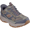 Olive-Grey - Front - Skechers Mens Viking AT Suede Hiking Shoes