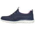 Navy-Pink - Back - Skechers Womens-Ladies Summits New Nature Trainers