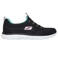 Black-Blue - Side - Skechers Womens-Ladies Summits New Nature Trainers