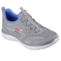 Grey-Blue - Front - Skechers Womens-Ladies Summits New Nature Trainers