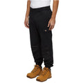 Black - Side - Dickies Womens-Ladies Twill Cargo Pocket Jogging Bottoms