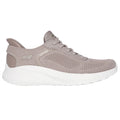 Taupe - Pack Shot - Skechers Womens-Ladies Bobs Squad Chaos Current Muse Sports Trainers