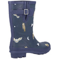 Mid Blue - Back - Cotswold Womens-Ladies Woodland Owl Mid Cut Wellington Boots