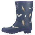 Mid Blue - Lifestyle - Cotswold Womens-Ladies Woodland Owl Mid Cut Wellington Boots