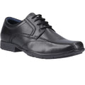 Black - Front - POD Boys Angus Leather Oxford Shoes