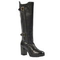 Black - Front - POD Womens-Ladies Nitika Leather Boots