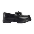 Black - Side - POD Girls Mina Leather Loafers