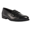 Black - Front - POD Boys Islay Leather Loafers