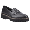 Black - Front - POD Mens Kenny Leather Loafers