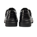 Black - Back - POD Girls Emilie Leather School Shoes