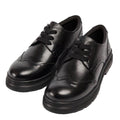 Black - Back - POD Boys Fiona Leather School Shoes