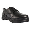 Black - Front - POD Boys Fiona Leather School Shoes