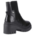 Black - Back - POD Womens-Ladies Lillian Leather Heeled Ankle Boots