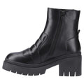 Black - Side - POD Womens-Ladies Lillian Leather Heeled Ankle Boots