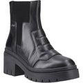 Black - Front - POD Womens-Ladies Lillian Leather Heeled Ankle Boots