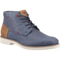 Navy - Front - POD Mens Aries Oiled Leather Chukka Boots