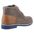 Grey - Back - POD Mens Aries Oiled Leather Chukka Boots