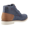 Navy - Back - POD Mens Aries Oiled Leather Chukka Boots