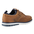 Tan - Back - POD Mens Murphy Italian Leather Trainers