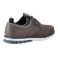 Grey - Back - POD Mens Murphy Italian Leather Trainers