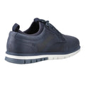 Navy - Back - POD Mens Murphy Italian Leather Trainers