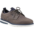 Grey - Front - POD Mens Murphy Italian Leather Trainers