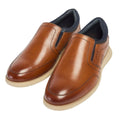 Cognac - Close up - POD Mens Holden Italian Leather Loafers