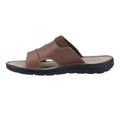 Tan - Side - Hush Puppies Mens Archer Leather Mule Sandals