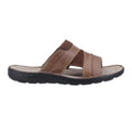 Tan - Lifestyle - Hush Puppies Mens Archer Leather Mule Sandals