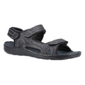 Black - Front - Hush Puppies Mens Alistair Leather Sandals