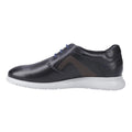 Navy - Side - POD Mens Aston Leather Casual Shoes