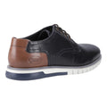 Navy - Back - POD Mens Cillian Oiled Leather Shoes