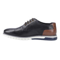 Navy - Side - POD Mens Cillian Oiled Leather Shoes