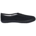 Black - Back - Mirak 6045-PSG27 Unisex Childrens Gusset Plimsolls - Boys-Girls Trainers