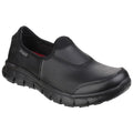 Black - Back - Skechers Occupational Womens-Ladies Sure Track Slip On Work Shoes