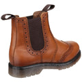 Tan - Back - Amblers Mens Dalby Pull On Brogue Boots