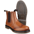 Tan - Side - Amblers Mens Dalby Pull On Brogue Boots