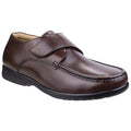 Brown - Front - Fleet & Foster Mens Fred Dual Fit Leather Moccasin