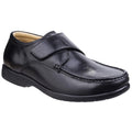 Black - Front - Fleet & Foster Mens Fred Dual Fit Leather Moccasin