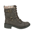 Brown Galaxy - Front - Rocket Dog Womens-Ladies Thunder Biker Boots