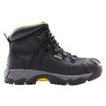 Black - Back - Amblers Mens Waterproof Wide Fit Leather Safety Boot